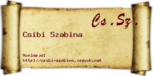 Csibi Szabina névjegykártya